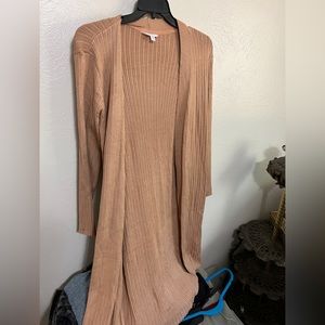 Camel open long sweater